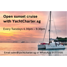 Open sunset cruise on Tuesdays with YachtCharter.sg